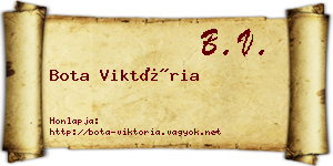 Bota Viktória névjegykártya