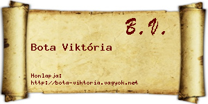 Bota Viktória névjegykártya